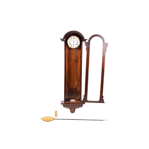 372A - An Austrian single-weight wall Vienna regulator with an arched top figured Indian rosewood case, wit... 