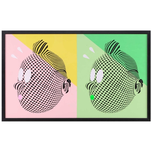 4 - † Richard Levine (contemporary), 'Tintin', a pop art style study of two heads of Tintin, unsigned, o... 