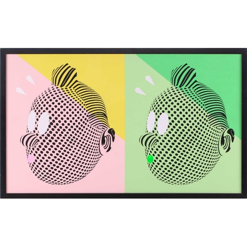 4 - † Richard Levine (contemporary), 'Tintin', a pop art style study of two heads of Tintin, unsigned, o... 