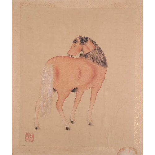 124 - Chinese School, after Lang Shining (Guiseppe Castaglon, Italian, 1688-1760) eight watercolour studie... 