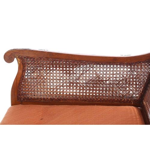 136 - An early 20th-century walnut and chinoiserie lacquer three-piece bergere lounge suite, probably 1920... 