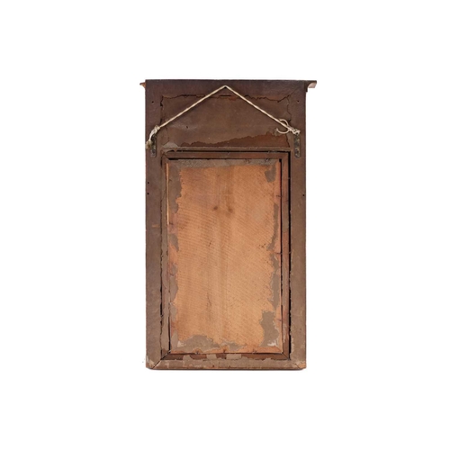 150 - A Regency carved wood and gilt gesso pier glass, the inverted breakfront frame with sphere set corni... 
