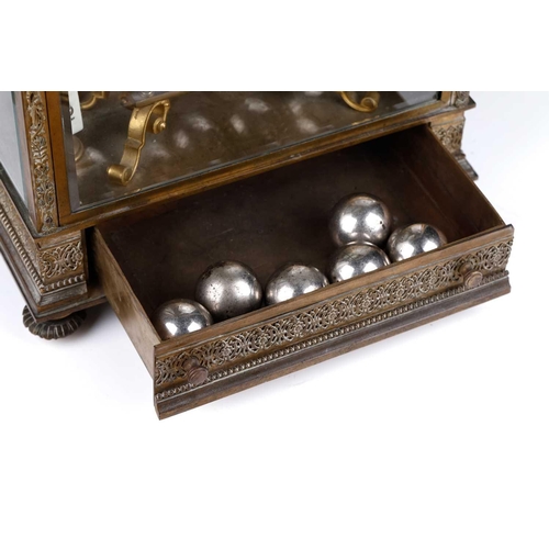 161 - An early 20th-century constant force, 'Ferris Wheel' tumbling ball compendium timepiece/ thermometer... 