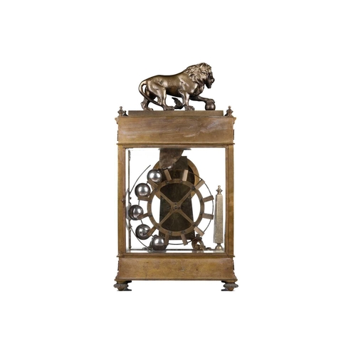161 - An early 20th-century constant force, 'Ferris Wheel' tumbling ball compendium timepiece/ thermometer... 