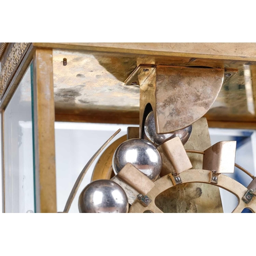 161 - An early 20th-century constant force, 'Ferris Wheel' tumbling ball compendium timepiece/ thermometer... 