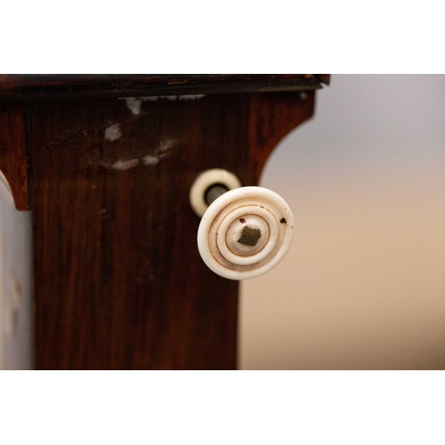 166 - A Victorian rosewood Marine stick barometer, an ivory label above the gauge reads 'Cairns, 13 Waterl... 