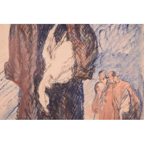 21 - † Frank Brangwyn (1867 - 1956), 'Bringing home the Christmas Goose', signed in pencil, etching, past... 