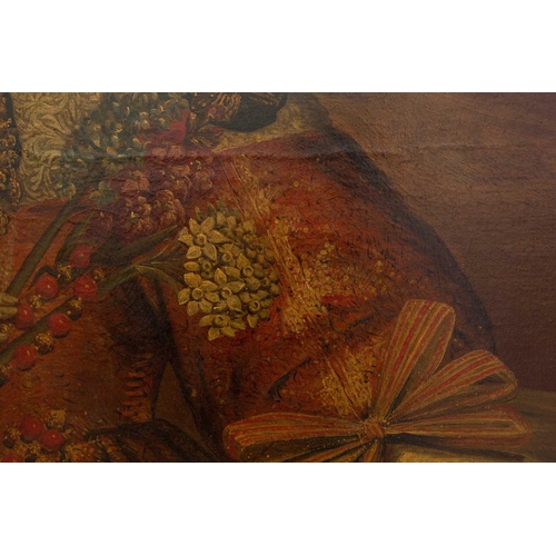 3 - Attributed to Claudio Coello (1642-1693) Spain, Portrait of a Spanish noble lady, her hand resting o... 