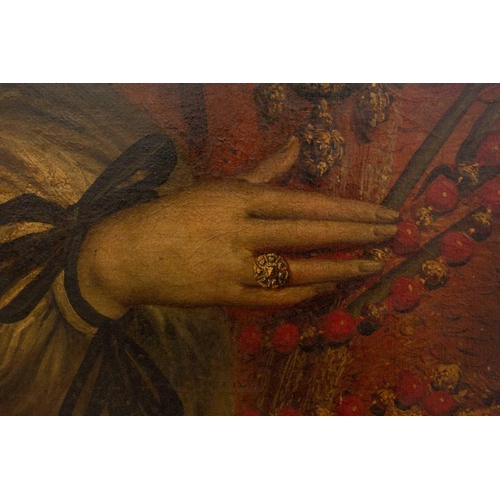 3 - Attributed to Claudio Coello (1642-1693) Spain, Portrait of a Spanish noble lady, her hand resting o... 