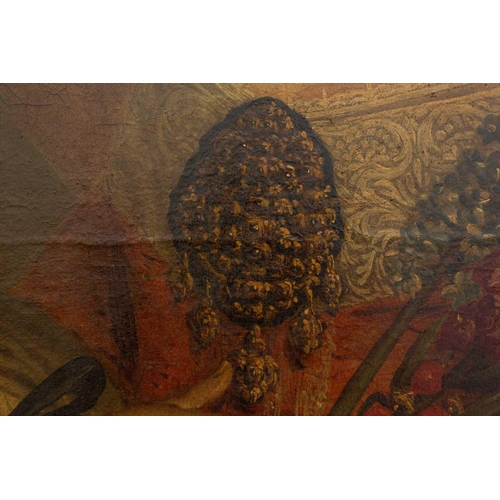 3 - Attributed to Claudio Coello (1642-1693) Spain, Portrait of a Spanish noble lady, her hand resting o... 