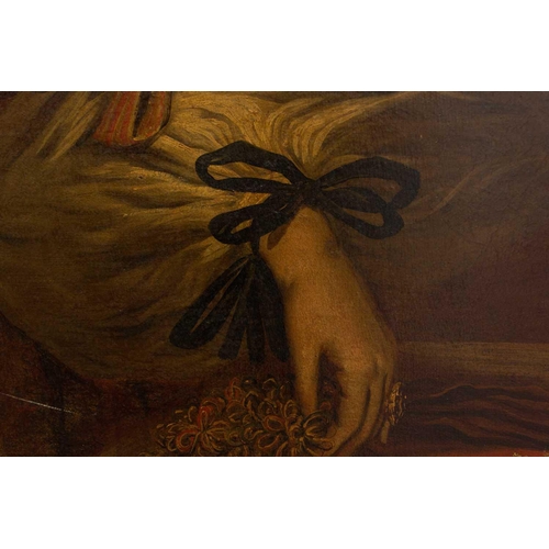 3 - Attributed to Claudio Coello (1642-1693) Spain, Portrait of a Spanish noble lady, her hand resting o... 