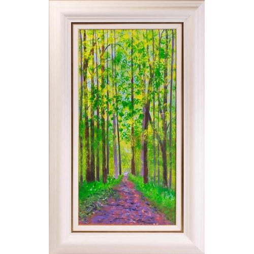 39 - † Gerry Defries (21st Century), 'North End, Hampstead', signed, acrylic on canvas, 100 x 50 cm, fram... 