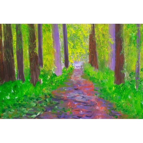 39 - † Gerry Defries (21st Century), 'North End, Hampstead', signed, acrylic on canvas, 100 x 50 cm, fram... 