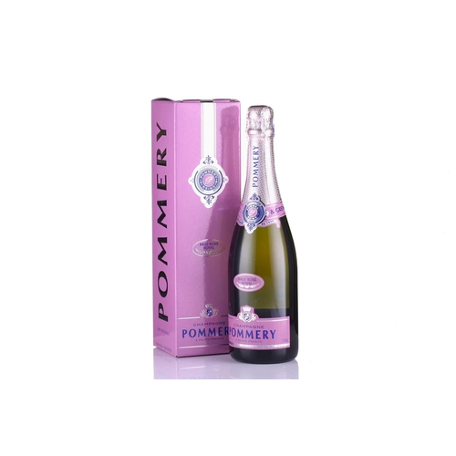 in (6) Rose Pommery Champagne, Six bottles of Brut cartons. Royal Qty: