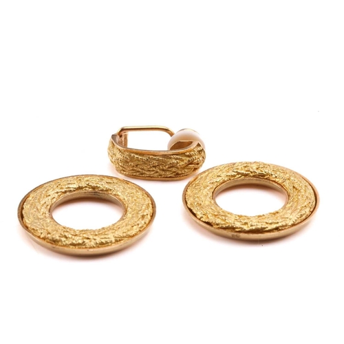 1 - A French multi-gemstone modular bracelet and earrings suite, by Ulmer et Cie circa 1960, designed as... 