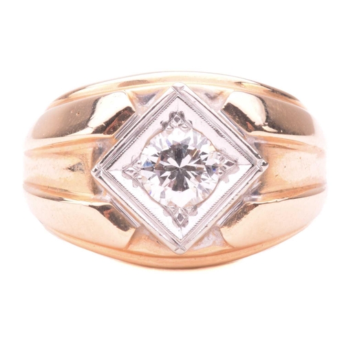 159 - A diamond solitaire ring, centred with a brilliant-cut diamond with an estimated weight of 0.62ct, p... 