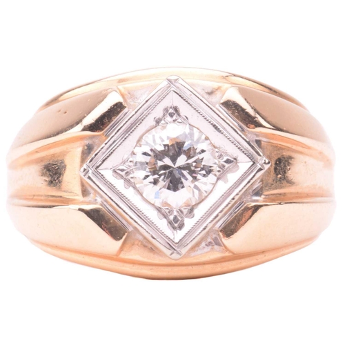159 - A diamond solitaire ring, centred with a brilliant-cut diamond with an estimated weight of 0.62ct, p... 