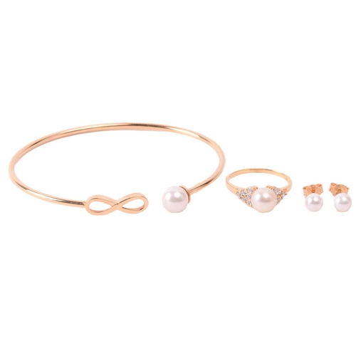 22 - A cultured pearl and CZ ring and other items with imitation pearls; the ring centred with a 7.2 mm r... 