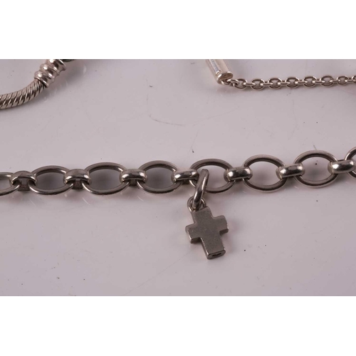 263 - Pandora and Links of London silver charm bracelets and few others; comprising two snake chain Pandor... 