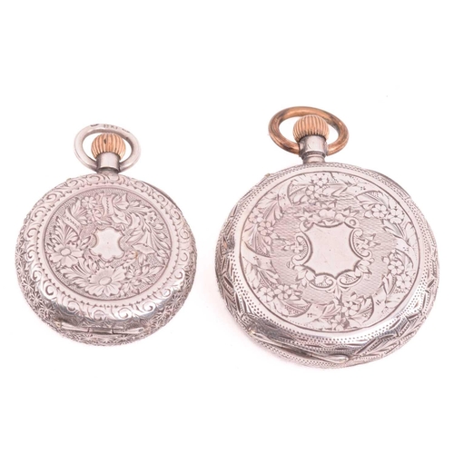 268 - A small collection of items, including two Swiss 935 ladies keyless fob watches with bar movements, ... 