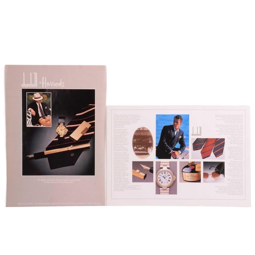 269 - Dunhill - collectors' lot comprising a lighter, a fountain pen and a watch; the Rollagas lighter wit... 
