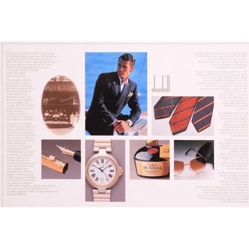 269 - Dunhill - collectors' lot comprising a lighter, a fountain pen and a watch; the Rollagas lighter wit... 