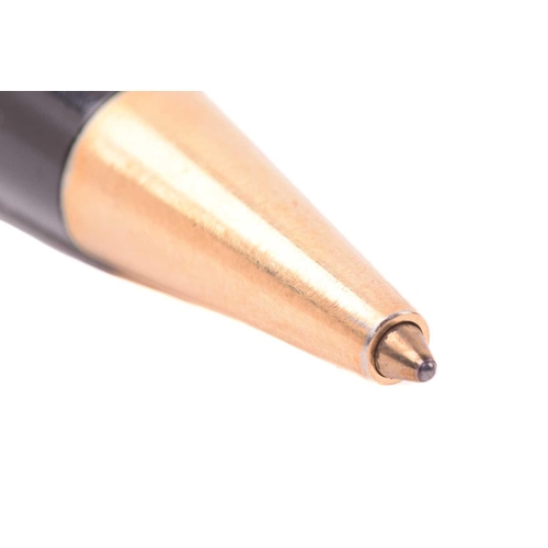 362 - A silver Montegrappa ballpoint pen with engraved decoration, with Italian and English control marks,... 