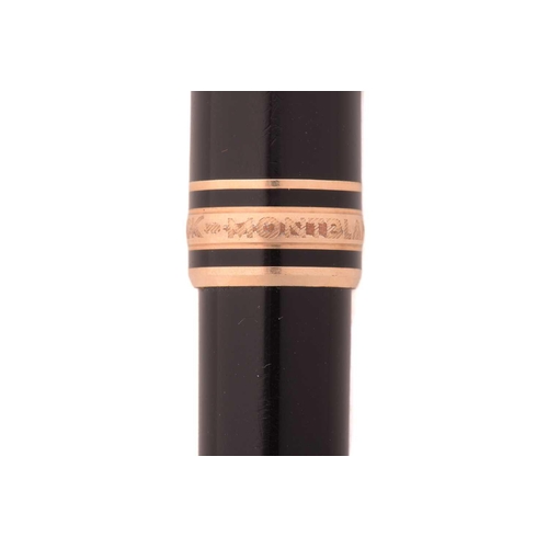 362 - A silver Montegrappa ballpoint pen with engraved decoration, with Italian and English control marks,... 