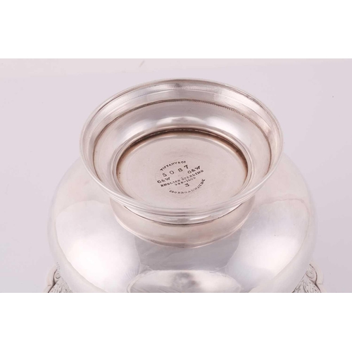 493 - Grosjean & Woodward for Tiffany & Co; a 19th-century circular silver rose bowl, of heavy inverted ba... 