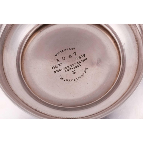 493 - Grosjean & Woodward for Tiffany & Co; a 19th-century circular silver rose bowl, of heavy inverted ba... 