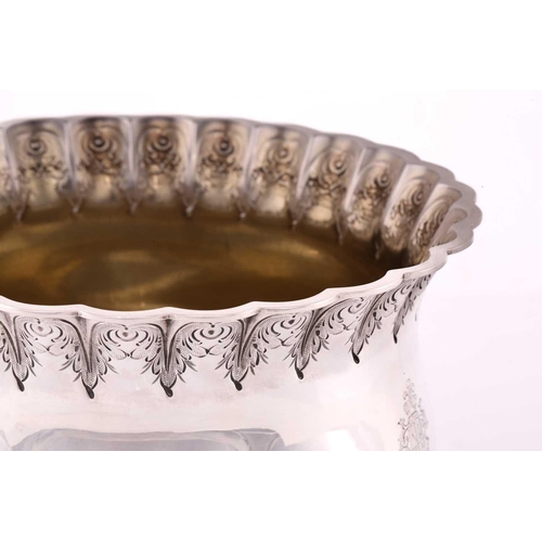 493 - Grosjean & Woodward for Tiffany & Co; a 19th-century circular silver rose bowl, of heavy inverted ba... 