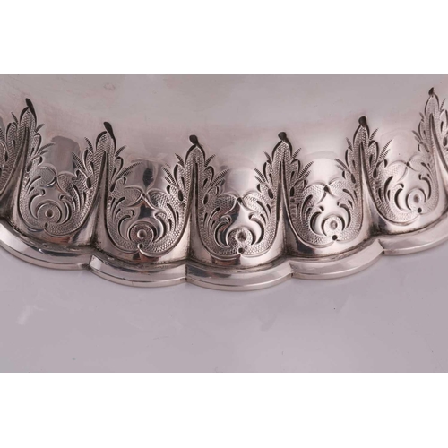 493 - Grosjean & Woodward for Tiffany & Co; a 19th-century circular silver rose bowl, of heavy inverted ba... 