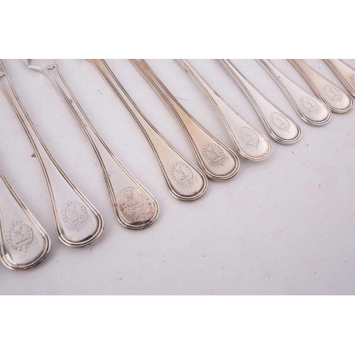 494 - A set of eighteen Victorian silver fish knives, by Holland, Son & Slater (John Aldwinckle & James Sl... 