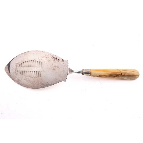 496 - A mixed quantity of silver flatware including a set of six George III tea spoons with bright cut dec... 