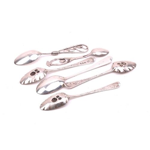 497 - A pair of George III silver berry spoons, by Thomas Wilkes Barker, London 1812, of traditional form ... 