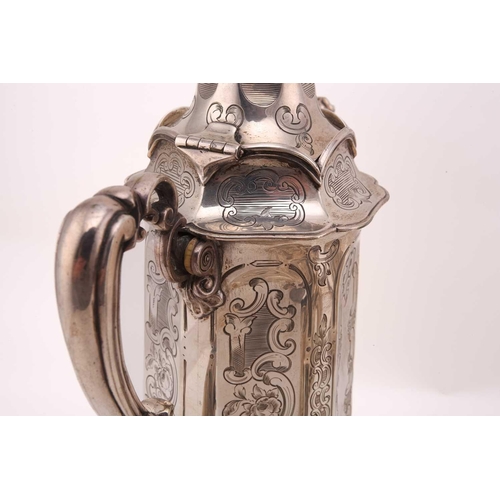 498 - Y A Victorian four-piece silver coffee/tea set, by William Robert Smily, London 1852, comprising of ... 