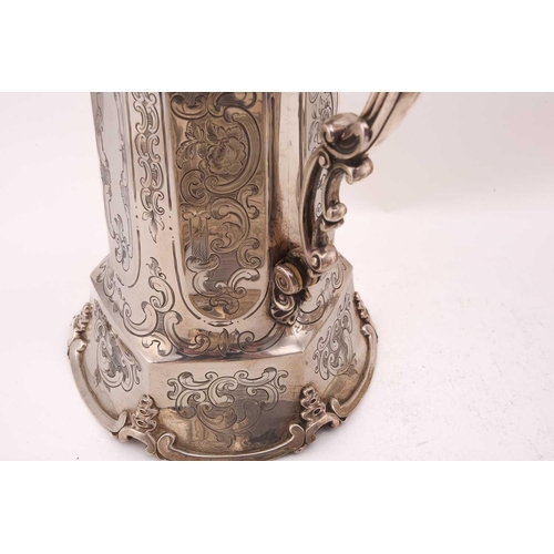 498 - Y A Victorian four-piece silver coffee/tea set, by William Robert Smily, London 1852, comprising of ... 