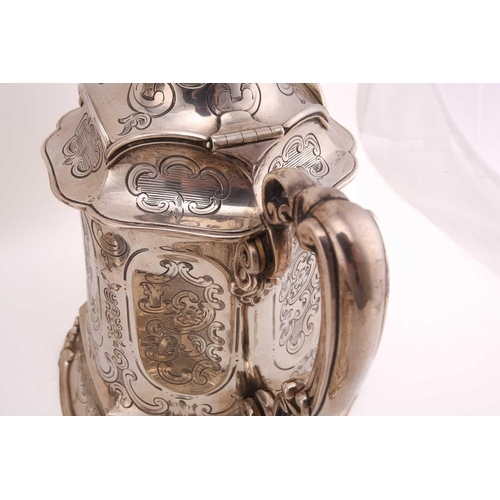 498 - Y A Victorian four-piece silver coffee/tea set, by William Robert Smily, London 1852, comprising of ... 