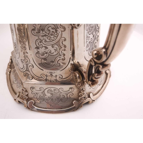 498 - Y A Victorian four-piece silver coffee/tea set, by William Robert Smily, London 1852, comprising of ... 