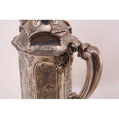 498 - Y A Victorian four-piece silver coffee/tea set, by William Robert Smily, London 1852, comprising of ... 