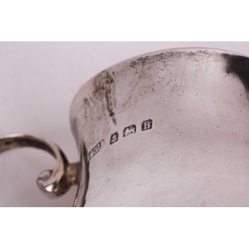 508 - A collection of small silver items comprising a silver square section sugar caster, a silver christe... 
