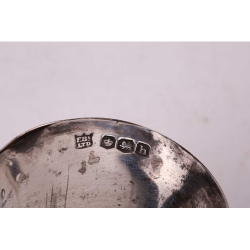 508 - A collection of small silver items comprising a silver square section sugar caster, a silver christe... 