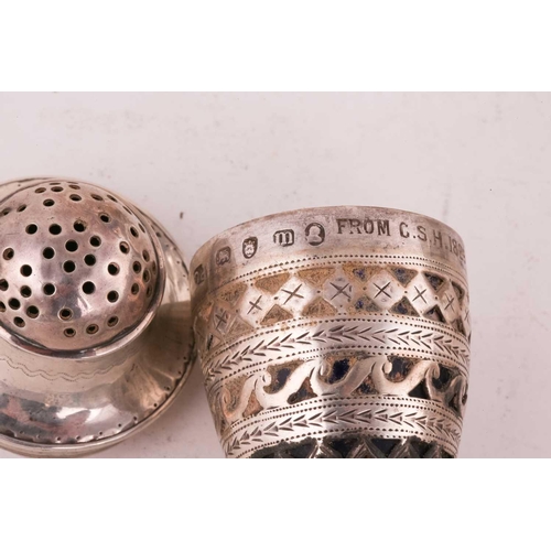 513 - A George IV milk jug, hallmarked London 1825, a silver and glass mustard and matched spoon with Engl... 