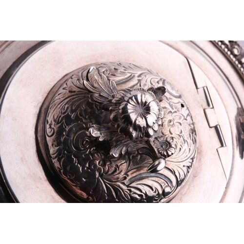 514 - A George IV silver three-piece tea service, by John & Thomas Settle from the Gunn & Co, Sheffield 18... 