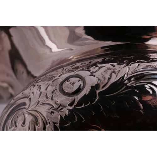 514 - A George IV silver three-piece tea service, by John & Thomas Settle from the Gunn & Co, Sheffield 18... 