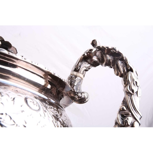 514 - A George IV silver three-piece tea service, by John & Thomas Settle from the Gunn & Co, Sheffield 18... 