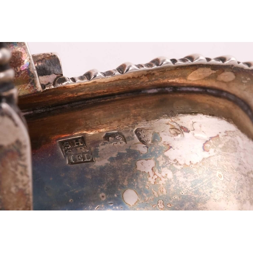 523 - A late George III silver mustard pot, Solomon Houghman, Solomon Reyes & John East Dix, London 1817, ... 