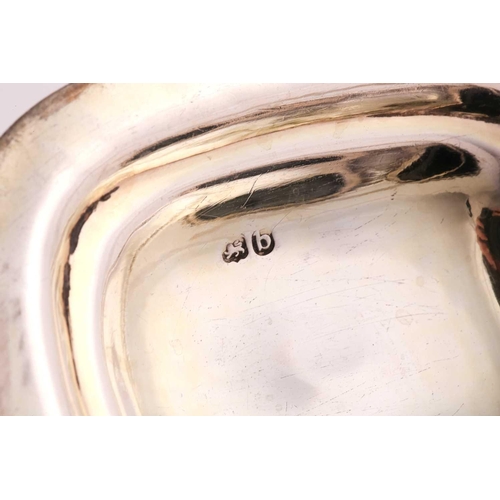 523 - A late George III silver mustard pot, Solomon Houghman, Solomon Reyes & John East Dix, London 1817, ... 