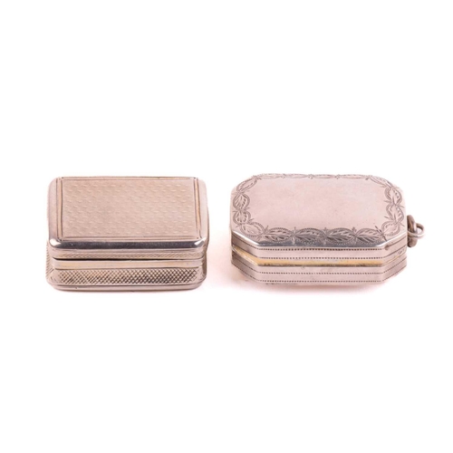 536 - A George III silver vinaigrette, by Samuel Pemberton, Birmingham 1801, of rectangular form with cant... 