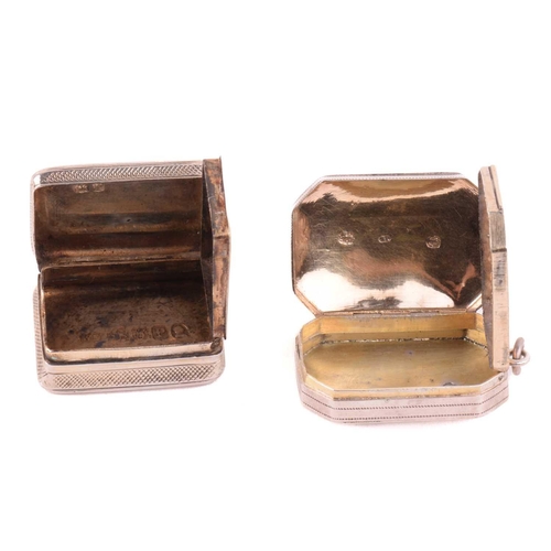 536 - A George III silver vinaigrette, by Samuel Pemberton, Birmingham 1801, of rectangular form with cant... 